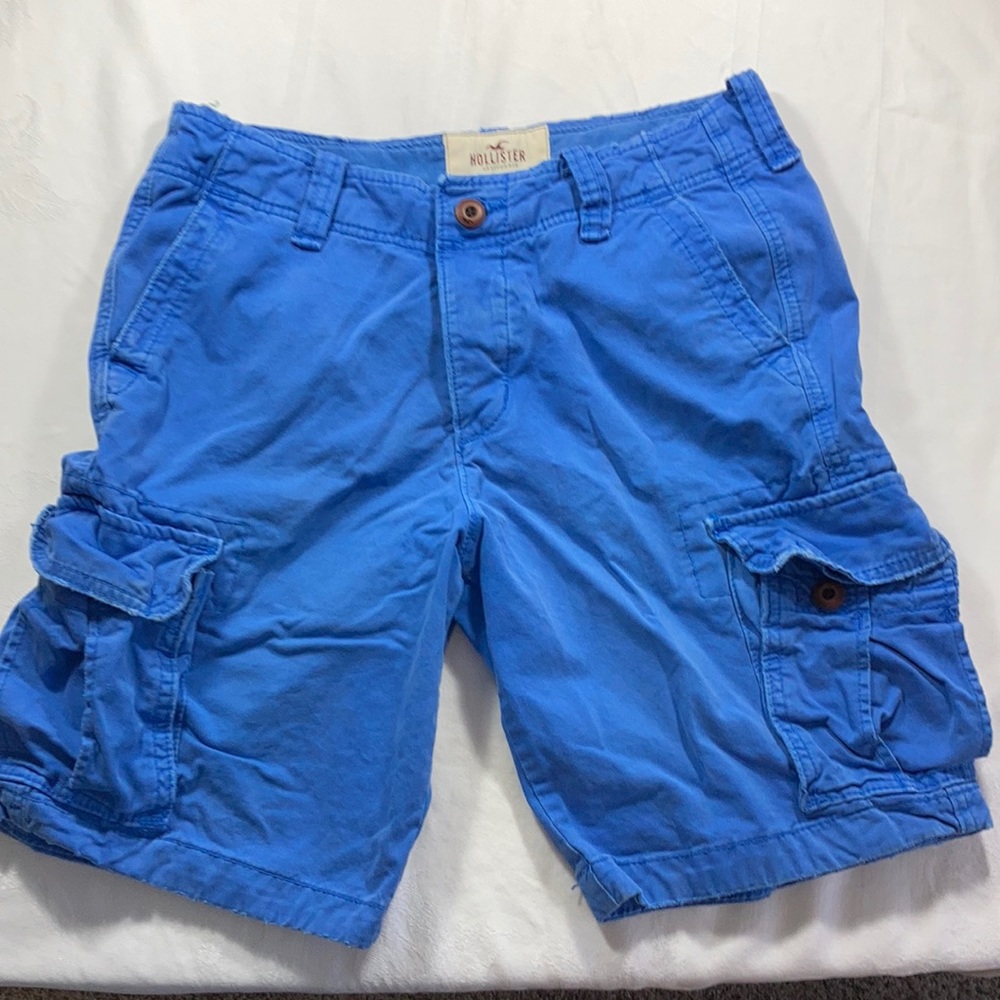 Hollister distressed heavy cargo shorts button fly size 30